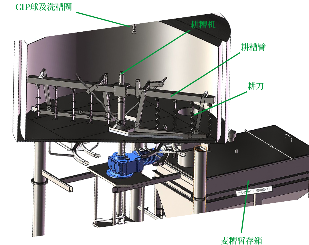 天泰<a href=http://m.taxrstly.com/ target=_blank class=infotextkey>啤酒設(shè)備</a>過濾罐三維設(shè)計圖